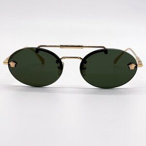 NEW VERSACE SUNGLASSES VE2295 1002/71 GREEN WOMEN EYEWEAR VE2295 100271